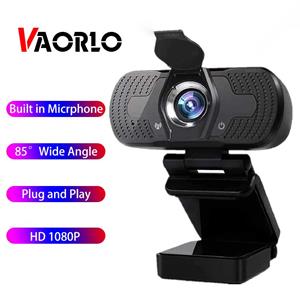 VAORLO Full HD 1080P camera webcam autofocus met ruisonderdrukkende microfoon webcam voor live voor Windows Mac zwart