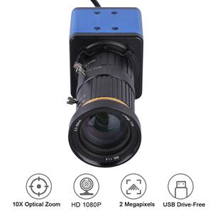 3d printing machine 1080P HD-camera Computercamera Webcam 2 Megapixels 10X optische zoom 80 graden Groothoek Handmatig Without Tripod blauw
