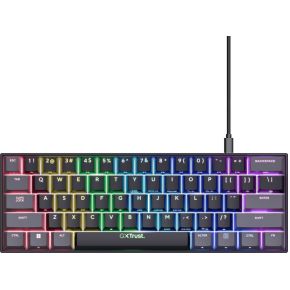 Trust GXT 867 Acira - Mechanisch Gaming toetsenbord - Mini - 60% - RGB Verlichting - Red Switches