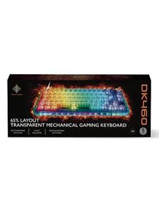 Deltaco DK460 Mechanical 65% keyboard in full transparent - Gaming toetsenbord - Transparent