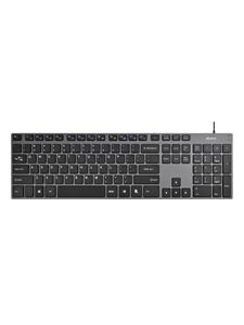 Deltaco Wired slim office keyboard low-profile aluminum - VS-Engels