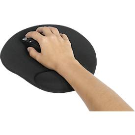 Schäfer Shop Select muismat, ergonomisch, gel polssteun, B 225 x D 245 x H 21 mm, stoffen oppervlak, zwart