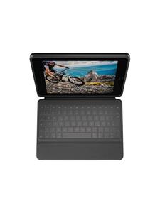 Logitech Rugged Folio - keyboard and folio case - QWERTZ - German - graphite - Keyboard and folio case - Duits - Grijs