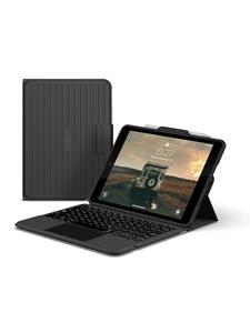 UAG Rugged Bluetooth Keyboard w/ Trackpad - UK English - iPad 10.2 2019/2020/2021 - Keyboard and folio case - Engels - VK - Zwart