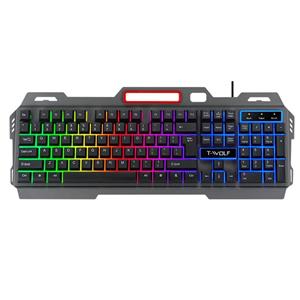LuxeBass Gaming keyboard met verlichting en telefoonhouder | T16