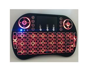 LuxeBass Draadloos mini toetsenbord met Multi Touchpad - RGB Backlight - Oplaadbare accu
