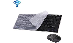 LuxeBass Keyboard Gaming - toetsenbord HK3910 2,4 GHz draadloos 78-toetsen Metalen ultradun toetsenbord met toetsenbordafdekking (Zwart)