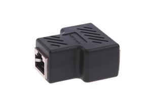 LuxeBass RJ45 Splitter - 1 Naar 2 Netwerk Adapter - LAN Splitter - Ethernet Netwerk Kabel - Connector - Adapter - Zwart