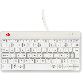 R-Go Tools Compact Break R-Go toetsenbord, AZERTY (FR), bedraad, wit