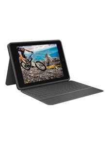 Logitech Rugged Folio - keyboard and folio case - QWERTZ - Swiss - Keyboard and folio case - Zwitsers - Zwart
