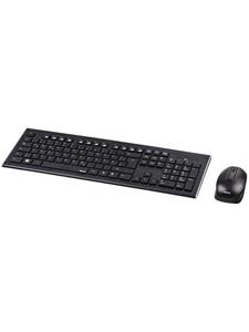 Hama Cortino Wireless Keyboard/Mouse Set black - Keypad and mouse set - Duits - Zwart