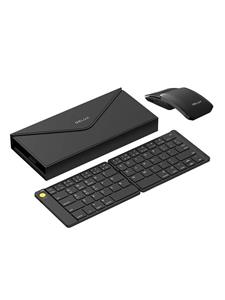 Delux Set Wireless foldable Keyboard  KF10 and mouse MF10PR - Keyboard and mouse set - Zwart