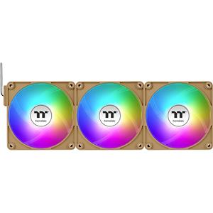 Thermaltake CT120 EX ARGB Sync PC Cooling Fan Gravel Sand 3 Pack PC-ventilator Bruin (b x h x d) 120 x 120 x 25 mm