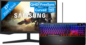 Samsung Odyssey G5 LS27CG552EUXEN + SteelSeries Apex Pro Gaming Toetsenbord QWERTY