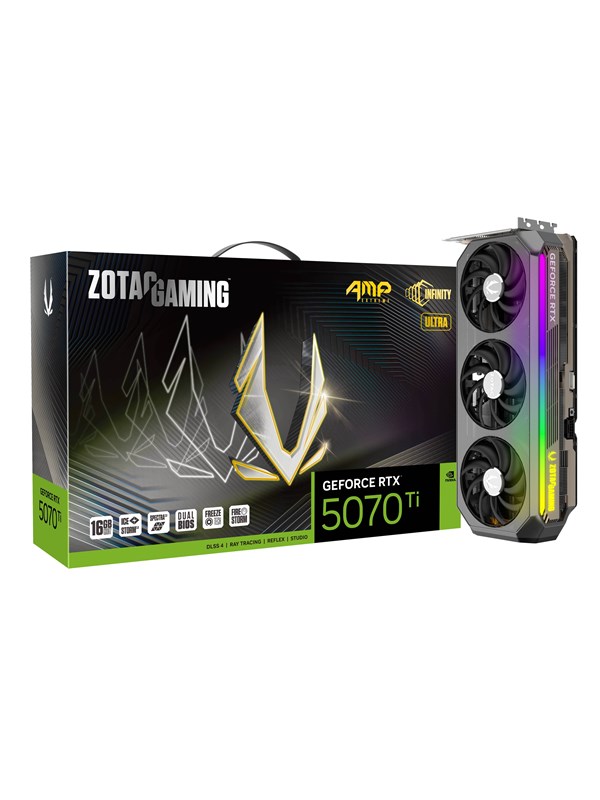 Zotac GeForce RTX 5070 Ti AMP Extreme Ultra - 16GB GDDR7 RAM - Grafische kaarten