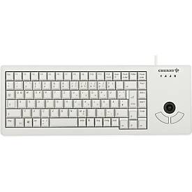 Cherry Tastaur XS Trackball Keyboard G84-5400, QWERTZ, met 2 muisknoppen, USB-poort, lichtgrijs