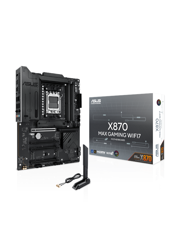 Asus X870 MAX GAMING WIFI7 Moederbord - AMD X870 - AMD AM5 socket - DDR5 RAM - ATX