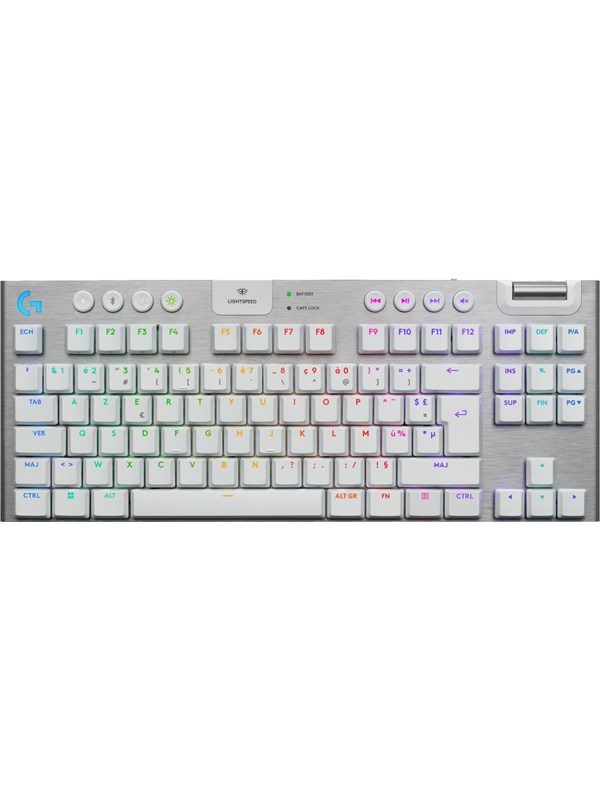 Logitech G G915 X LIGHTSPEED - TKL - 80% (TKL) - Gaming toetsenbord - Frans - Wit