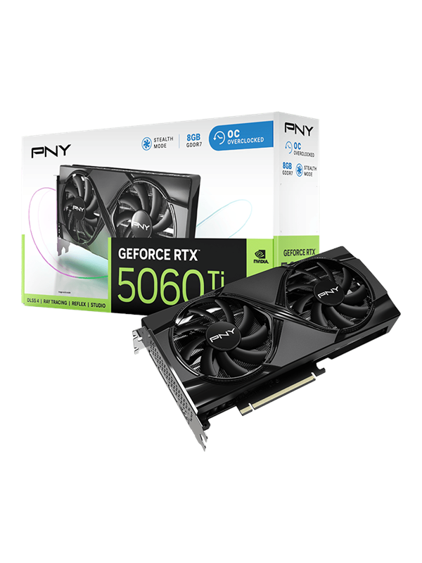Pny GeForce RTX 5060 Ti Dual Fan OC - 8GB GDDR7 RAM - Grafische kaarten