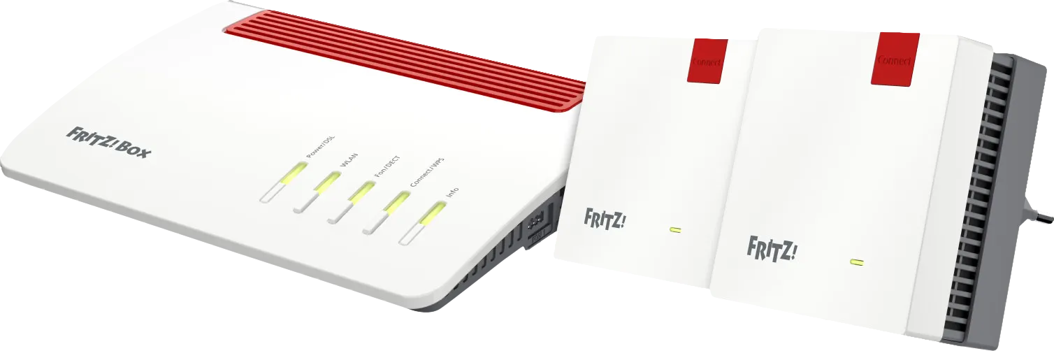 AVM FRITZ! FRITZ!Box 7590 AX + FRITZ!Repeater 1200 AX DSL Duo pack