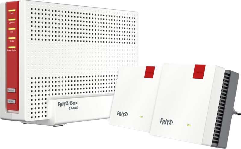 AVM FRITZ! Box 6690 Cable International + FRITZ!Repeater 1200 AX International 2-pack