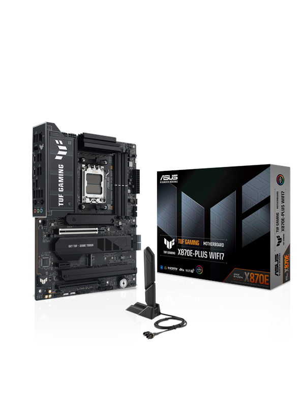 Asus TUF GAMING X870E-PLUS WIFI7 Moederbord - AMD X870E - AMD AM5 socket - DDR5 RAM - ATX