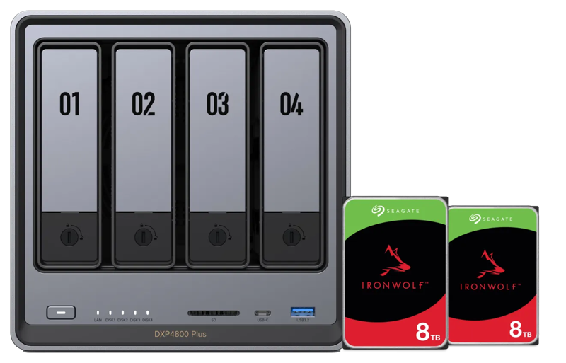 Ugreen NASync DXP4800 Plus + Seagate Ironwolf 8TB Duo Pack