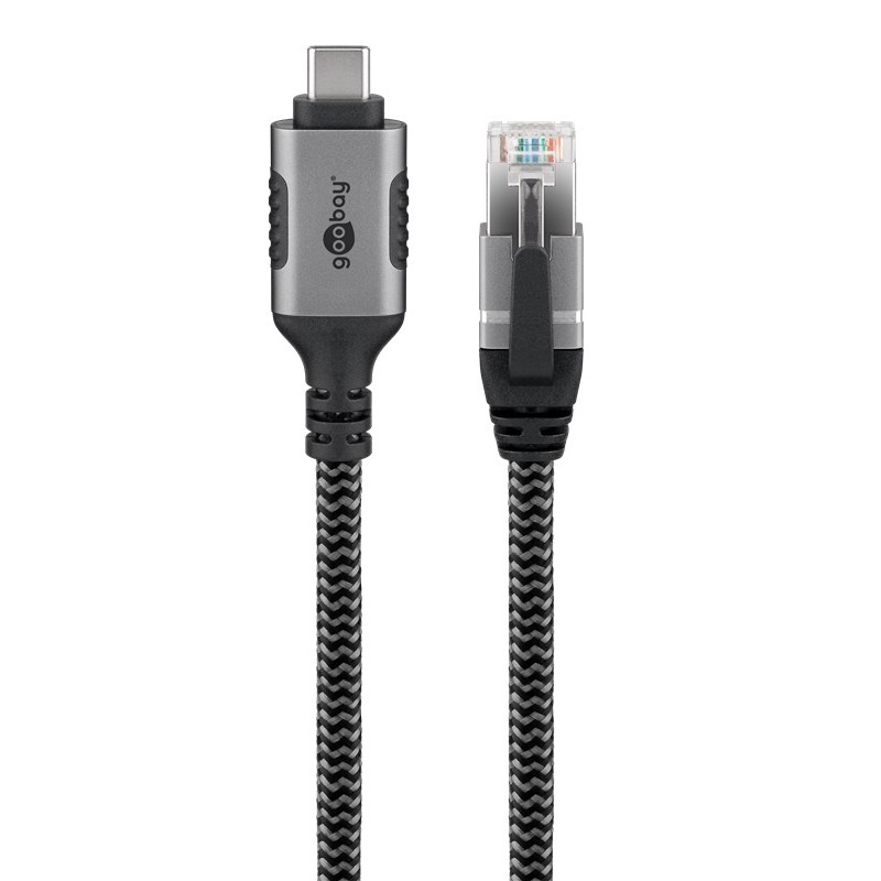 Goobay USB-C naar RJ45 LAN kabel | USB3.0 | CAT6 | zwart | 5 meter