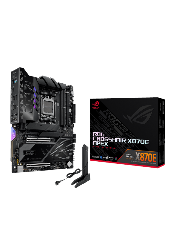 Asus ROG CROSSHAIR X870E APEX Moederbord - AMD X870E - AMD AM5 socket - DDR5 RAM - ATX