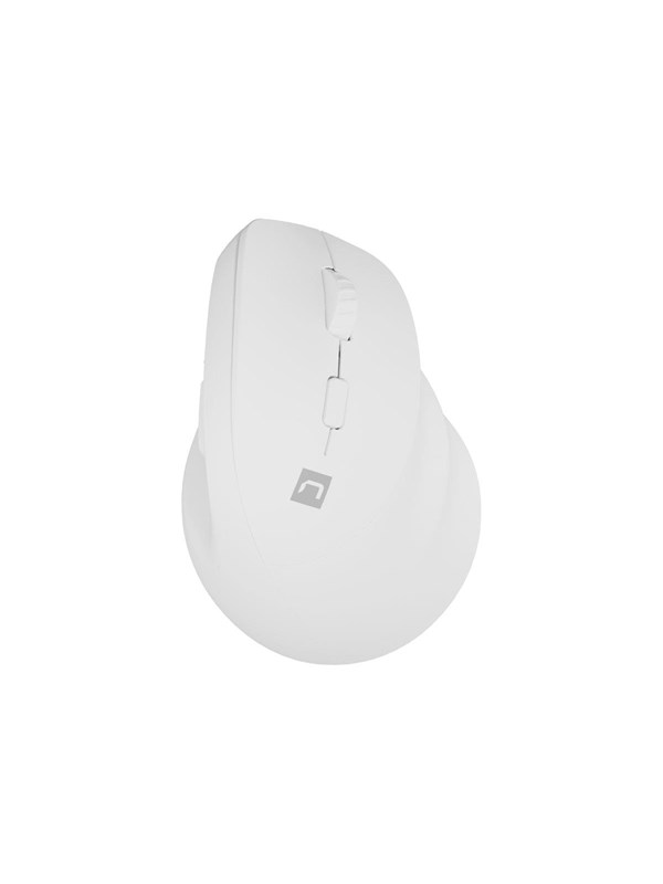 Natec CRAKE 2 - vertical mouse - Bluetooth 5.2 2.4 GHz - white - Vertical mouse - Optisch - 6 knoppen - Wit