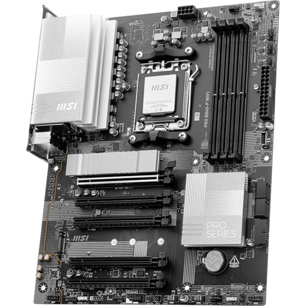 MSI PRO B840M-P WIFI6E AM5 mATX MB Moederbord Socket AMD AM5 Vormfactor Micro-ATX Moederbord chipset AMD B840