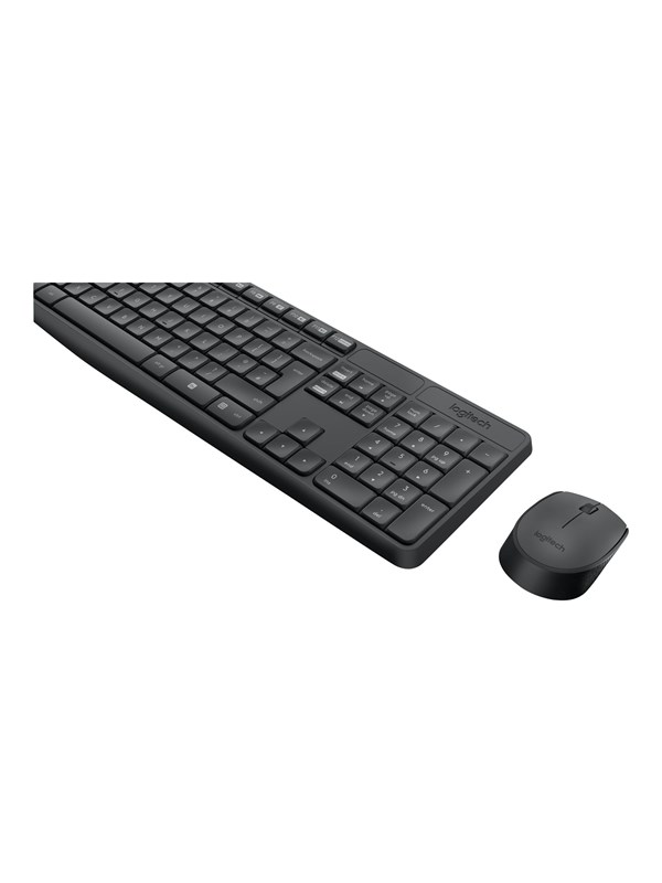 Logitech MK235 - keyboard and mouse set - Hungarian - Keyboard and mouse set - Hongaars - Zwart