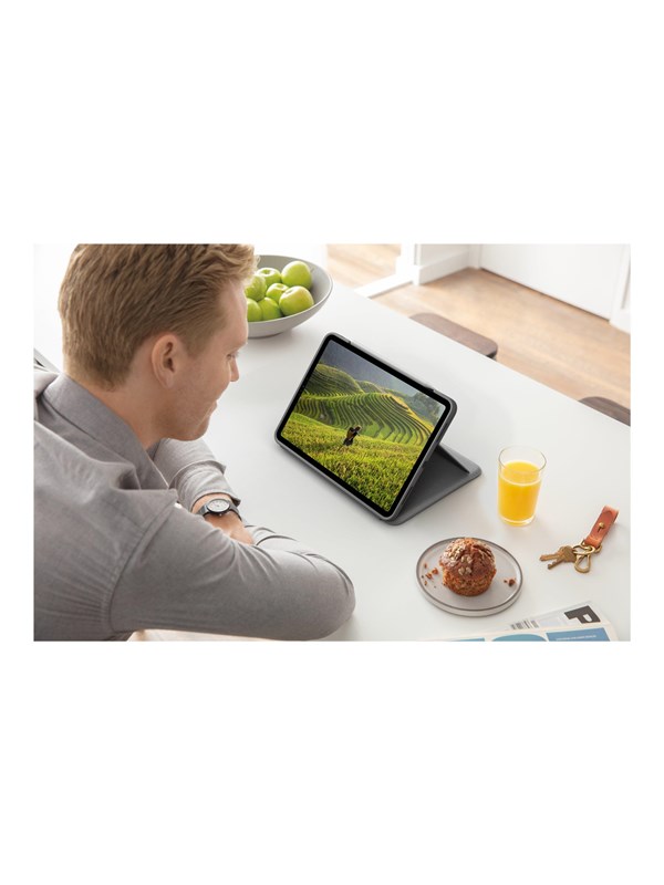 Logitech Folio Touch - Keyboard and folio case - Frans - Grijs