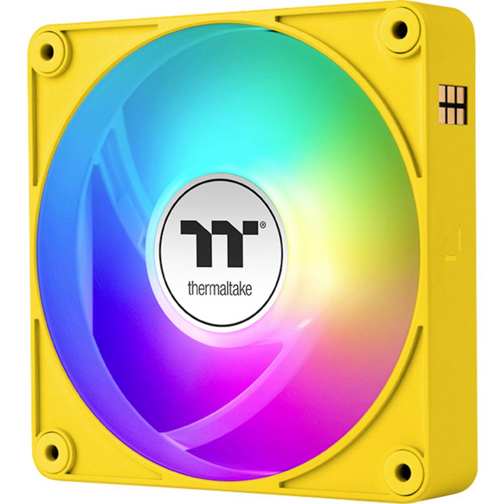Thermaltake CT120 EX Reverse ARGB Sync PC Cooling Fan Bumblebee 3 Pack PC-ventilator Geel (b x h x d) 120 x 120 x 25 mm