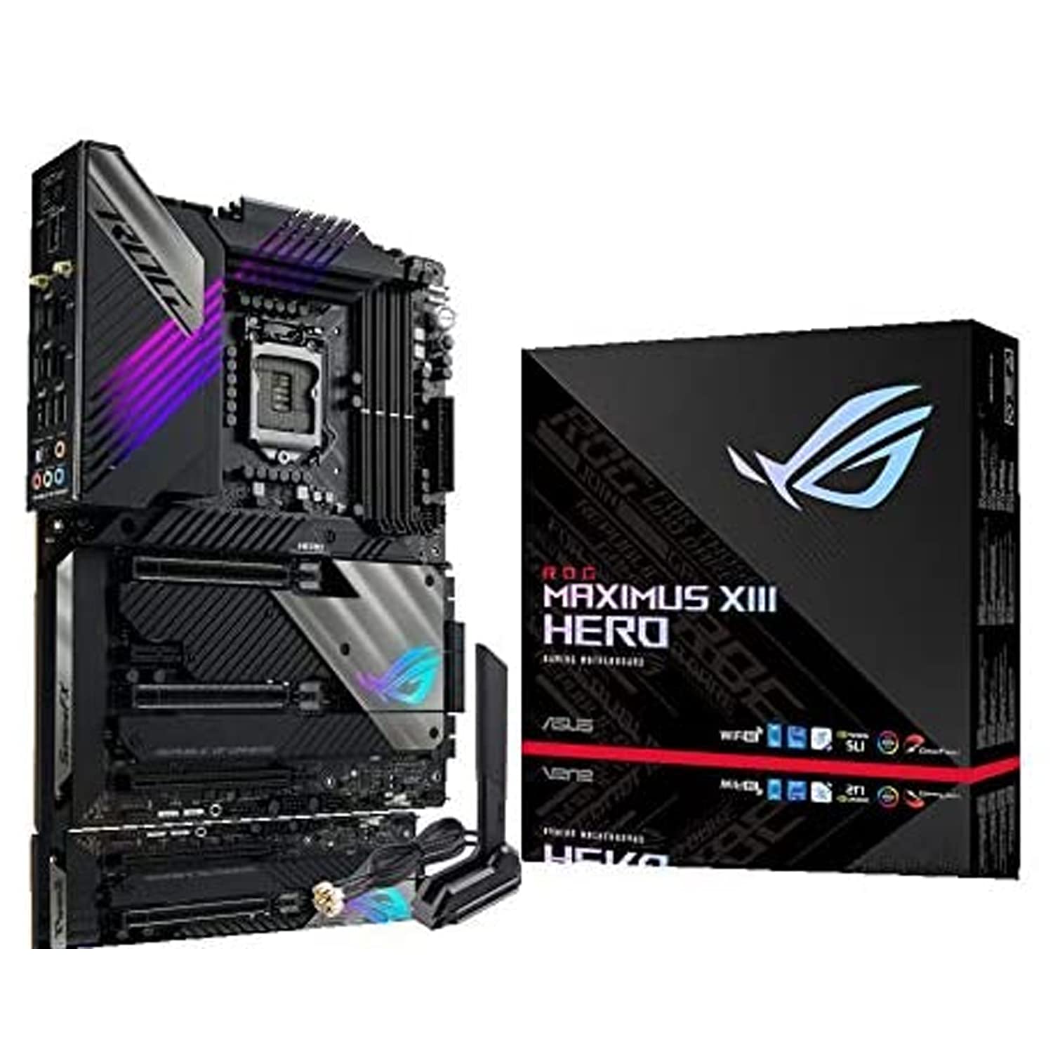 Nippon-Mart ASUSTek Intel Generation CPU Compatibel Z590 Chipset ATX Moederbord ROG MAXIMUS XIII HERO Geautoriseerde Distributeur 10e/11e (LGA1200) [Huiselijk