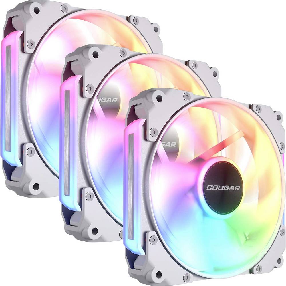 Cougar CF-ARW12HW3-RGB PC-ventilator Wit (b x h x d) 120 x 120 x 28 mm