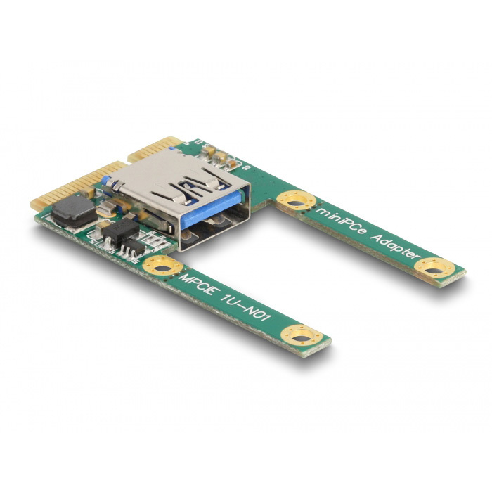 DeLOCK Mini PCIe I/O 1 x USB 2.0 Type-A female full size / half size Controller