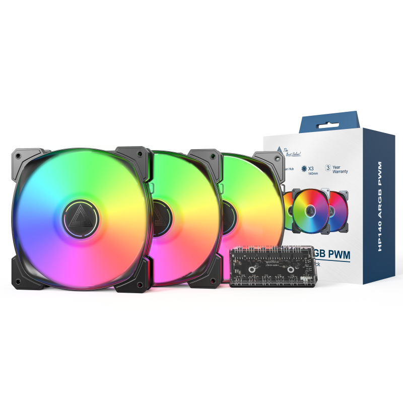 Montech HP140 ARGB PWM 3 in 1 Pack Case fan