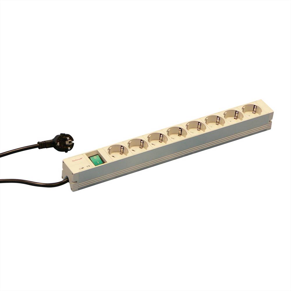 NVent SCHROFF 60110206 Stekkerdoos voor patchkast Grijs