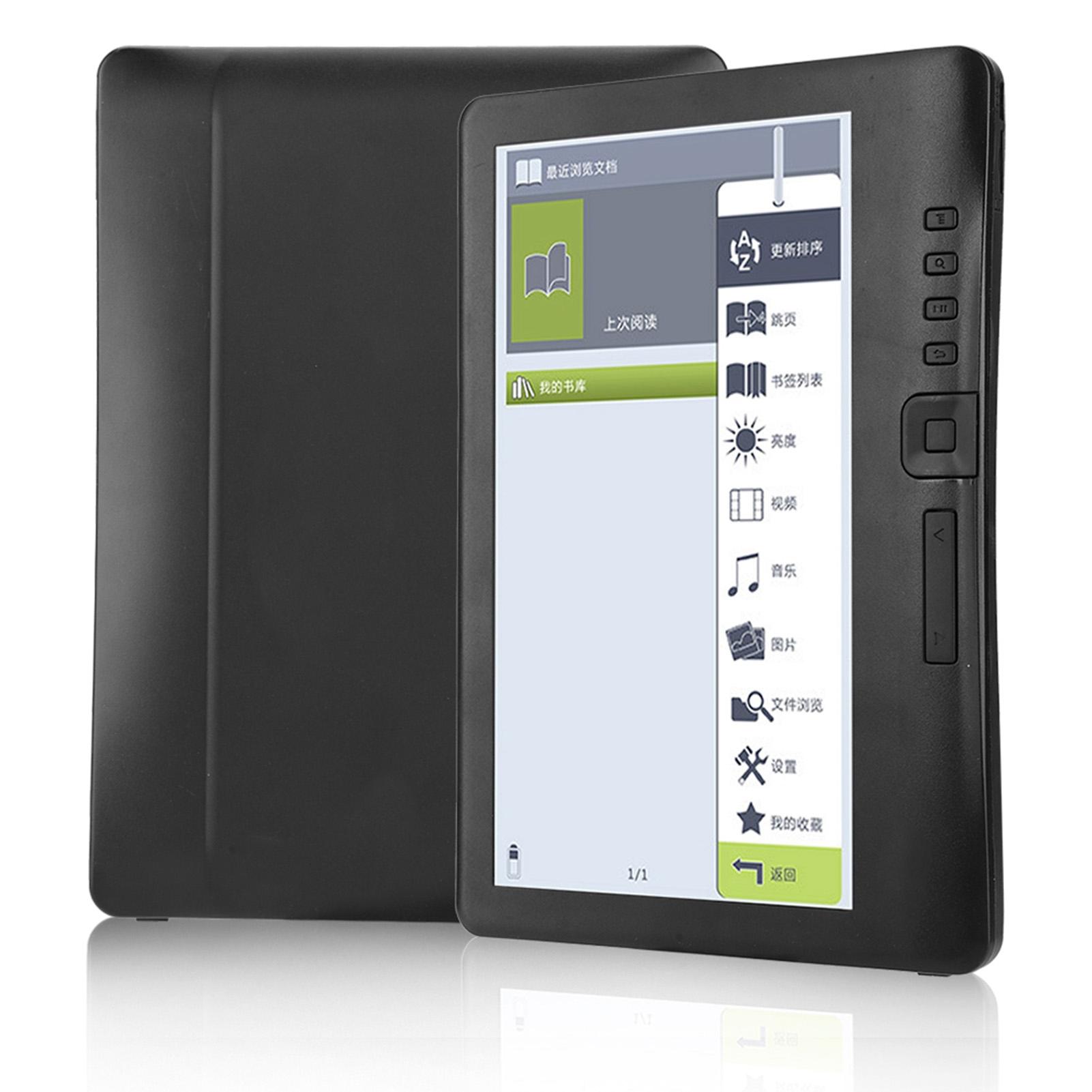 BK7019 Draagbare 7-inch e-booklezer met kleurrijk scherm, ondersteunt geheugenkaart 4G-geheugen zwart