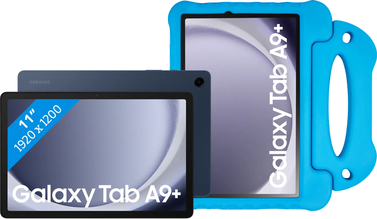 Samsung Galaxy Tab A9 Plus 11 inch 8GB/256GB Wifi Blauw + BlueBuilt Kids Cover Blauw