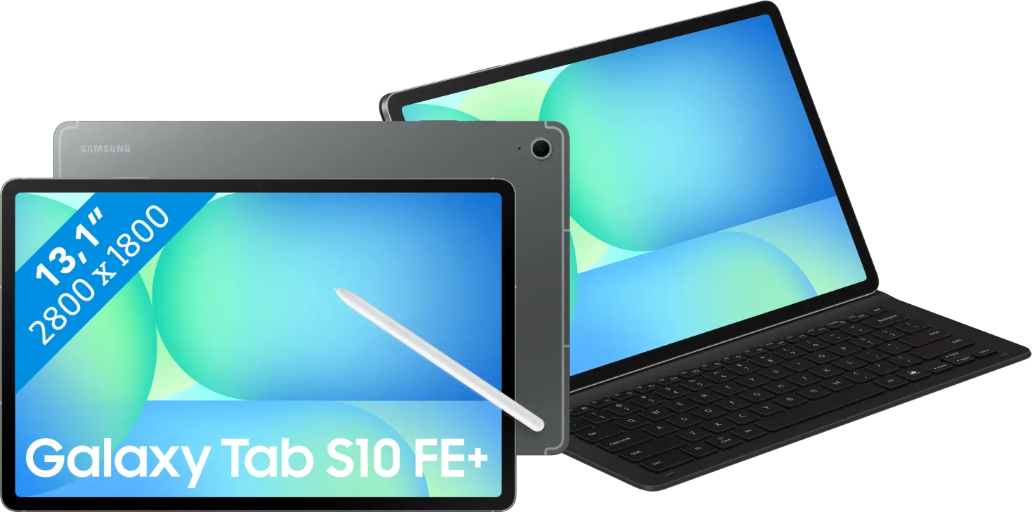Samsung Galaxy Tab S10 FE Plus 13,1 inch 128GB Wifi en 5G Grijs + Toetsenbord Hoes QWERTY