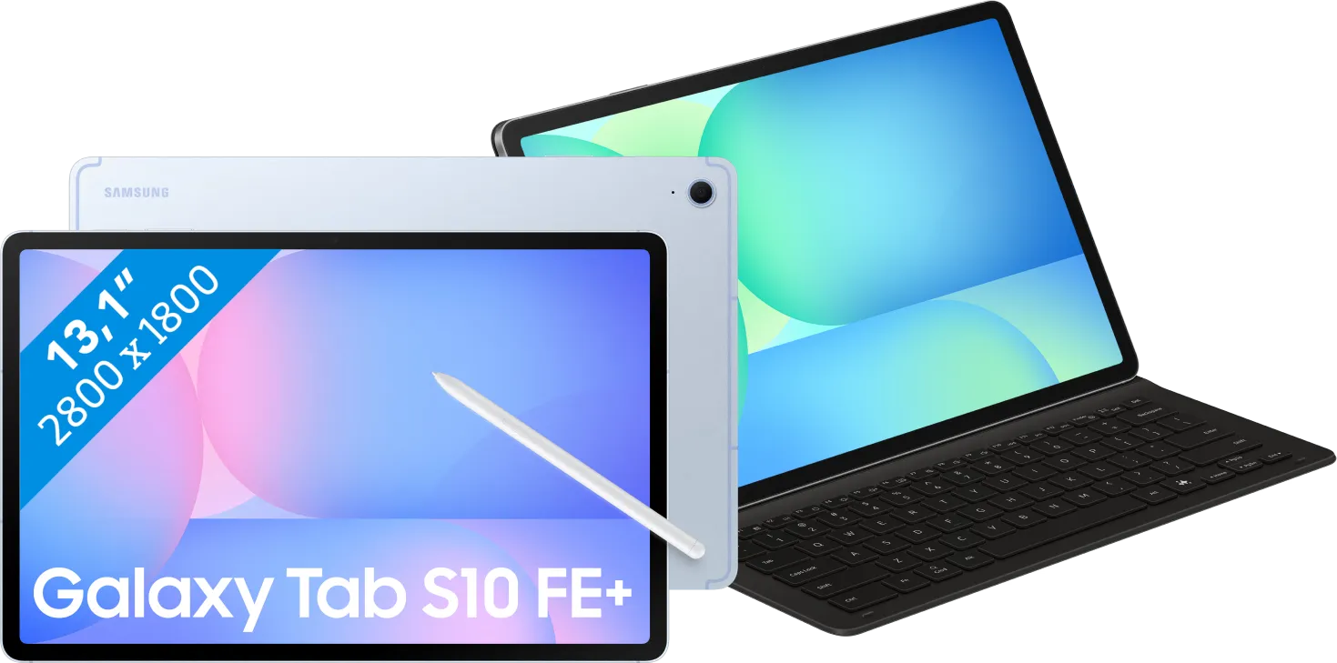 Samsung Galaxy Tab S10 FE Plus 13,1 inch 256GB Wifi Lichtblauw + Toetsenbord Hoes QWERTY