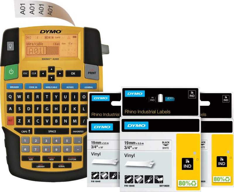 Dymo Rhino 4200 Labelprinter Qwerty + 3 extra labels