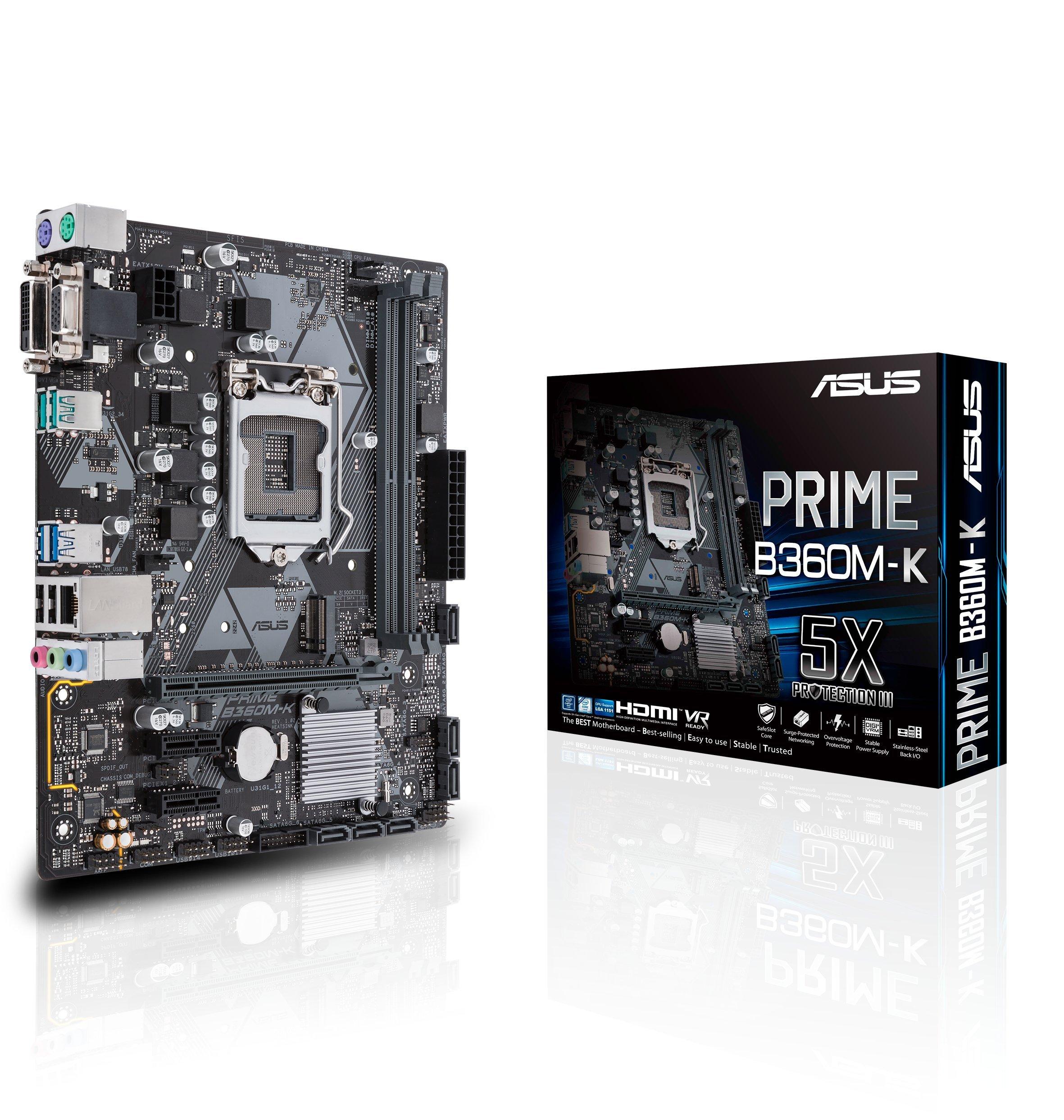 Asus Prime B360 LGA1151 DDR4 DVI VGA 2 mATX-moederbord MK (300-serie) M.