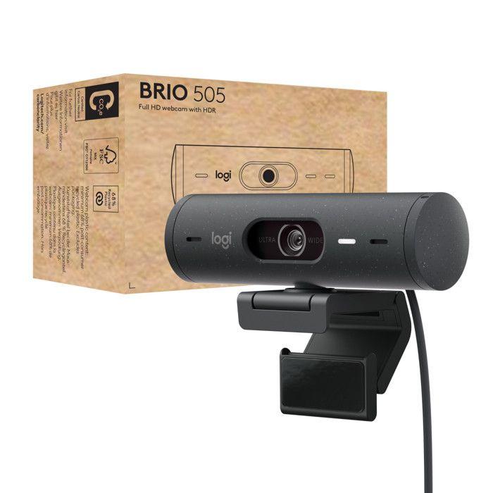 BINTI COMMERCE Webcam - LOGITECH - BRIO 505 - 1920 x 1080 px - Microphone intégré - Autofocus