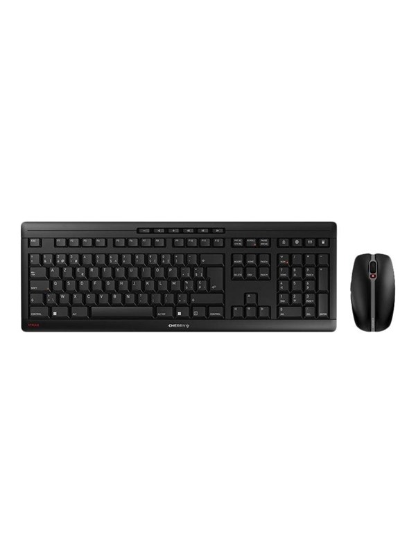 Cherry STREAM DESKTOP RECHARGE - Keyboard and mouse set - Belgium - Zwart