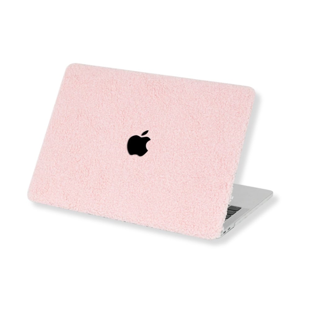 Lunso MacBook Air 13 inch (2018-2020) cover hoes - case - Teddy Puffy Lichtroze