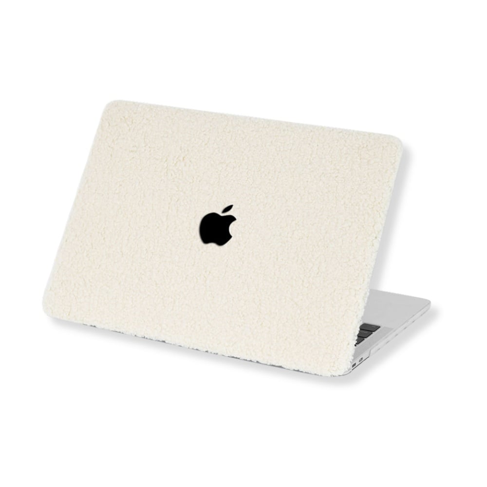 Lunso MacBook Air 13 inch (2018-2020) cover hoes - case - Teddy Puffy Khaki