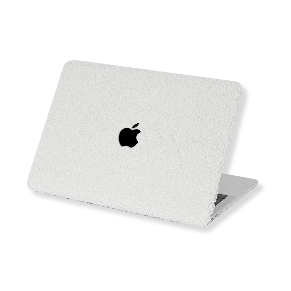 Lunso MacBook Air 13 inch (2018-2020) cover hoes - case - Teddy Puffy Beige
